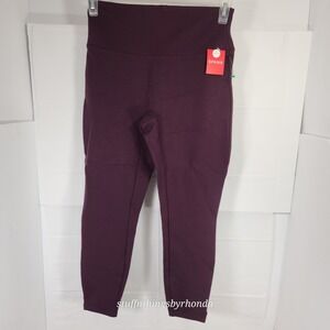 Spanx Womens Ankle Length Ponte Hem Slit Leggings Petite‎ US MED 8/10 Brandywine